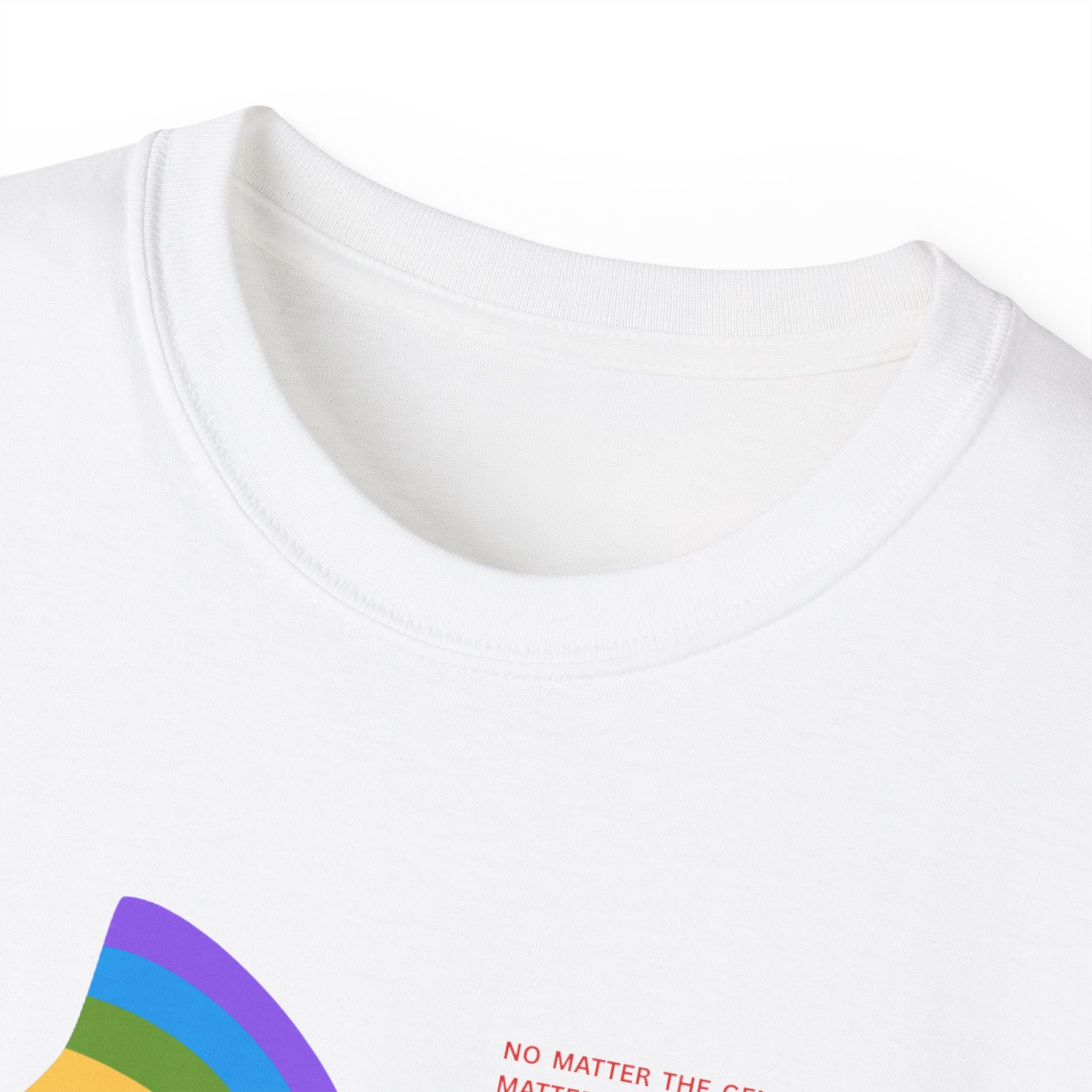 Pride Message Unisex Ultra Cotton Tee – "No One Is Free Until We All Are"