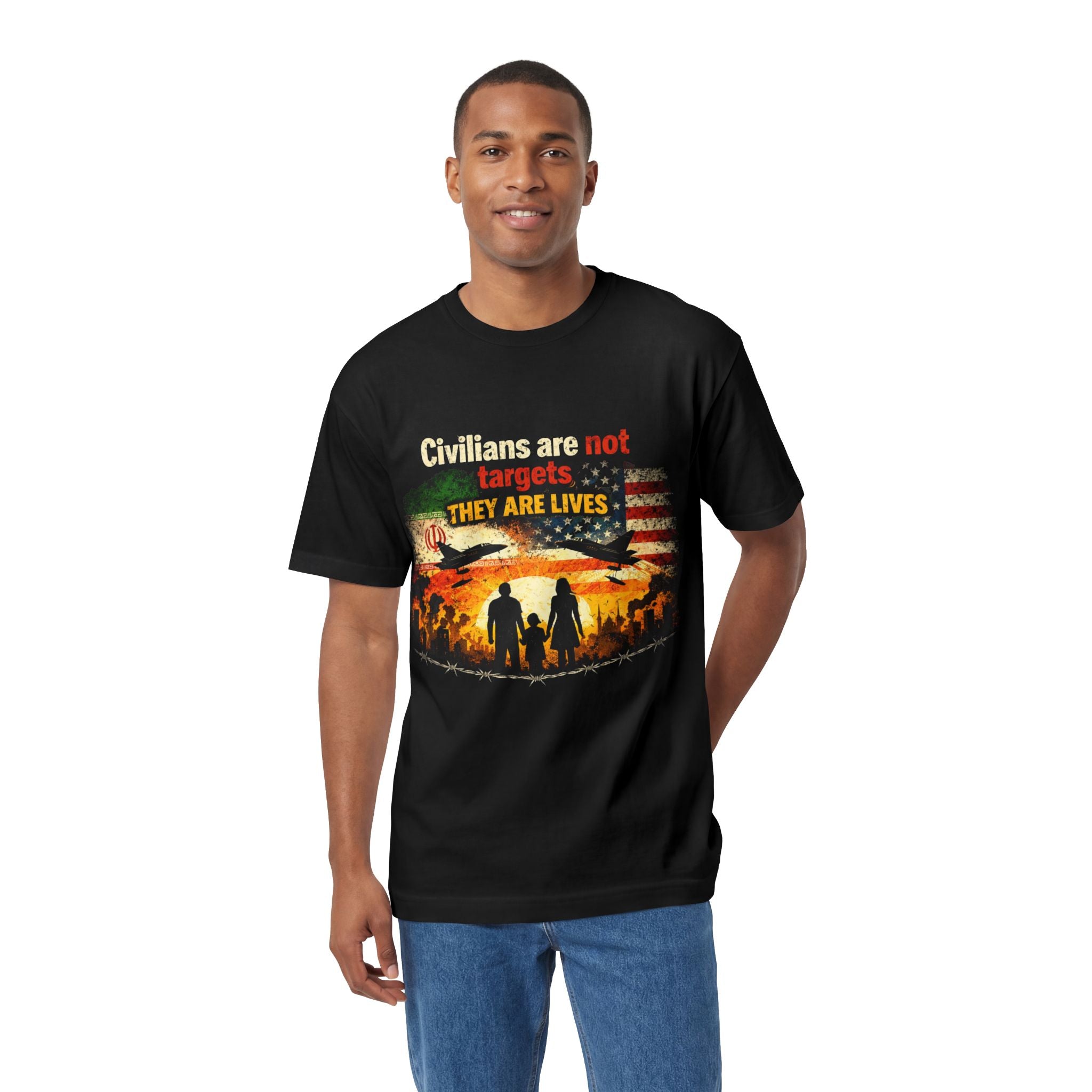 Civilians Are Not Targets Tee — Patriotic Family Peace & Protection T-Shirt