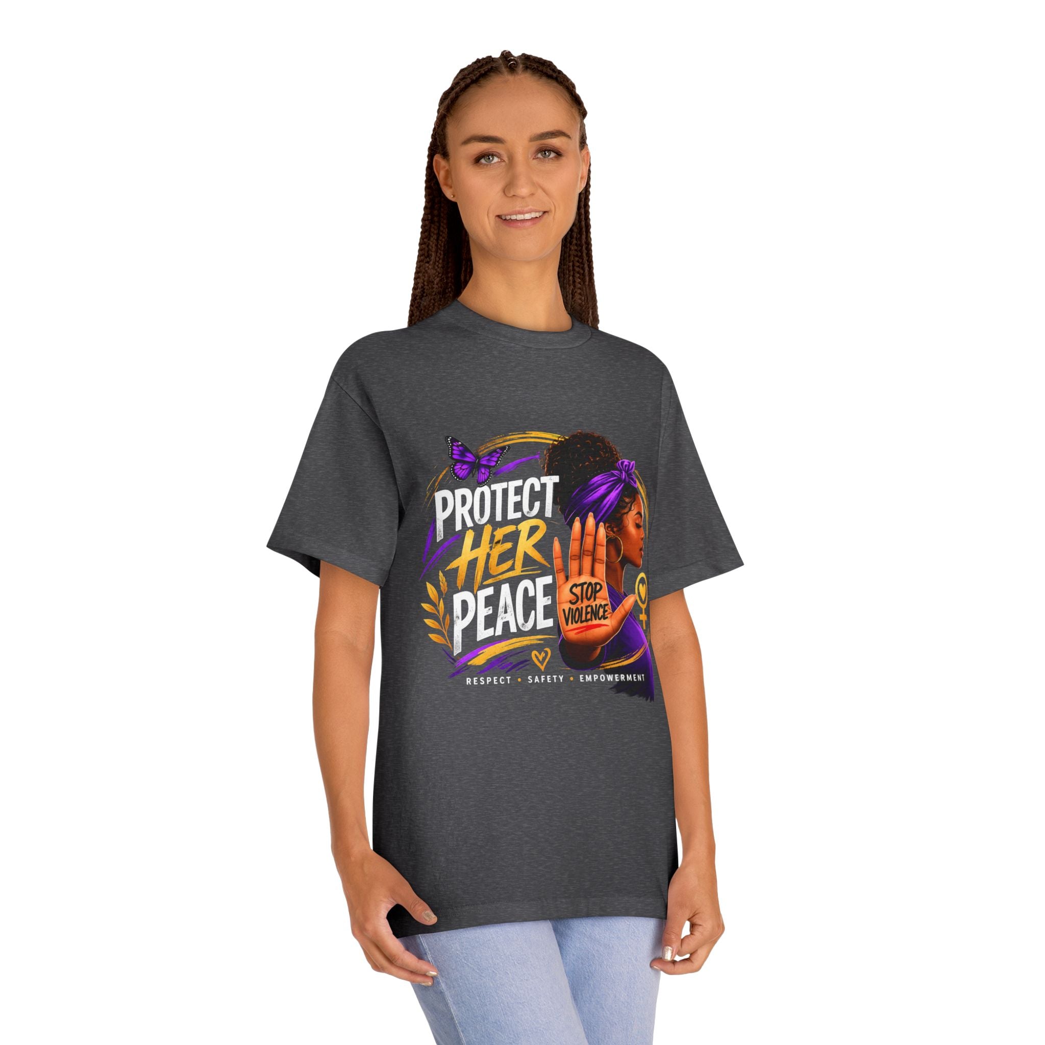 Protect Her Peace Tee — Stop Violence Women’s Awareness Shirt