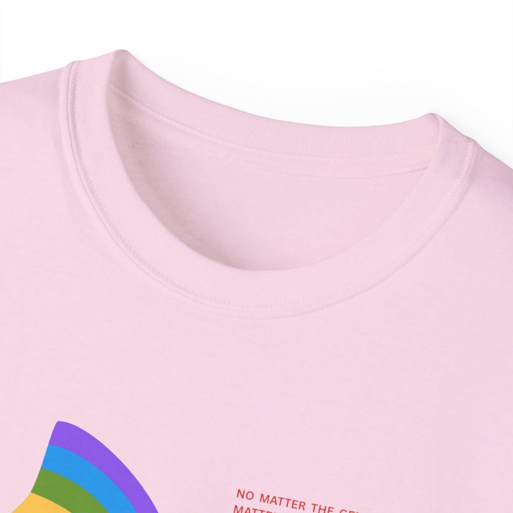 Pride Message Unisex Ultra Cotton Tee – "No One Is Free Until We All Are"