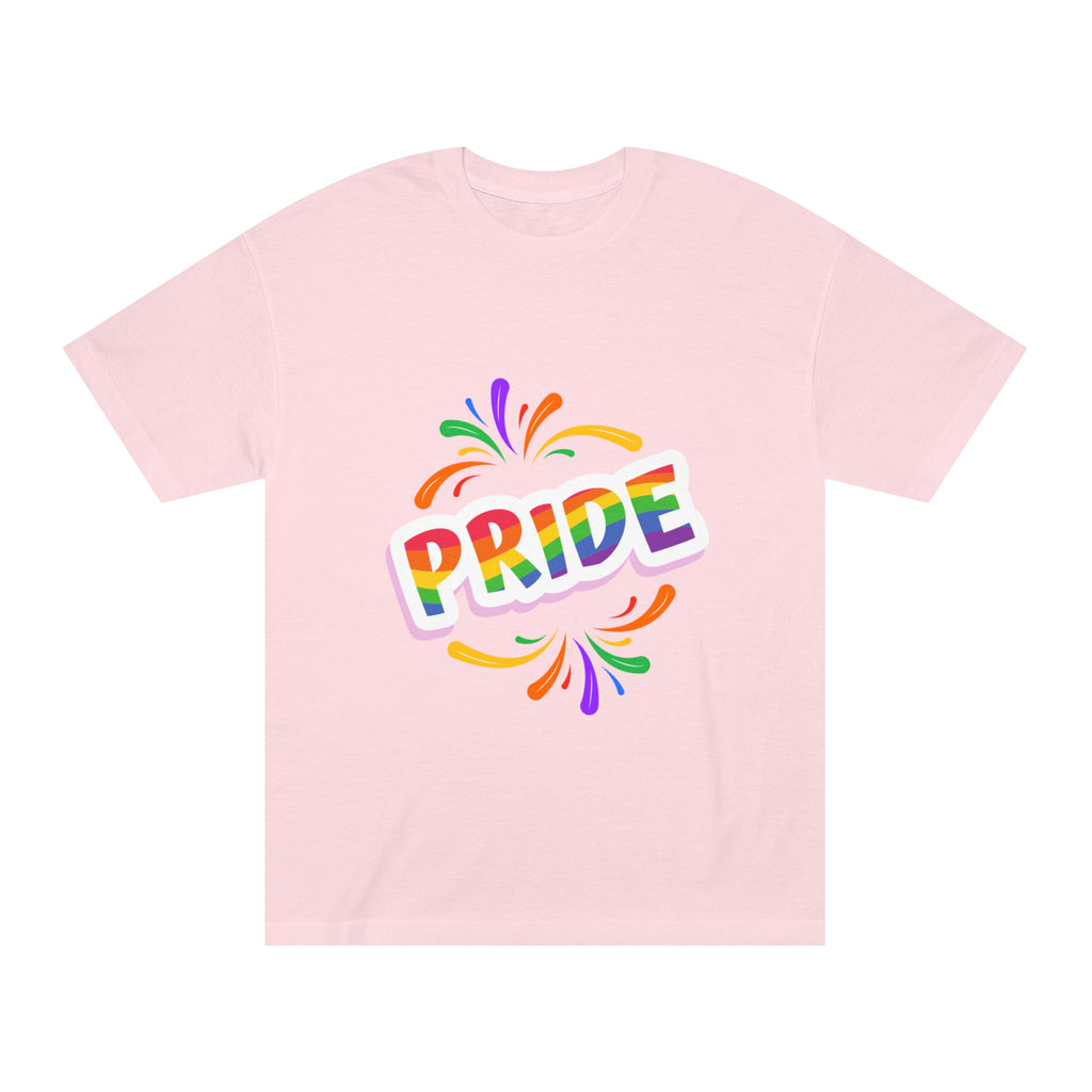 Pride Rainbow Graphic Tee — Colorful "PRIDE" Celebration T-Shirt for LGBTQ+ Events