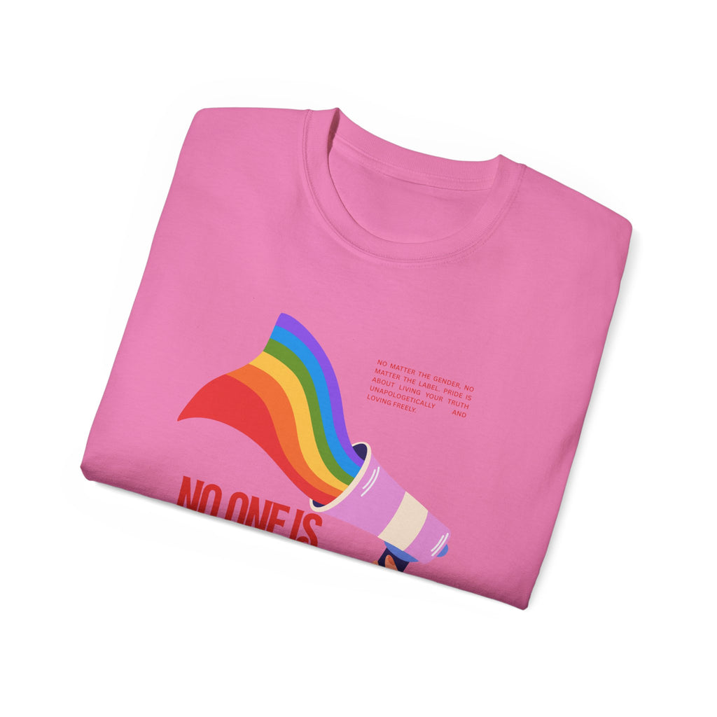 Pride Message Unisex Ultra Cotton Tee – "No One Is Free Until We All Are"
