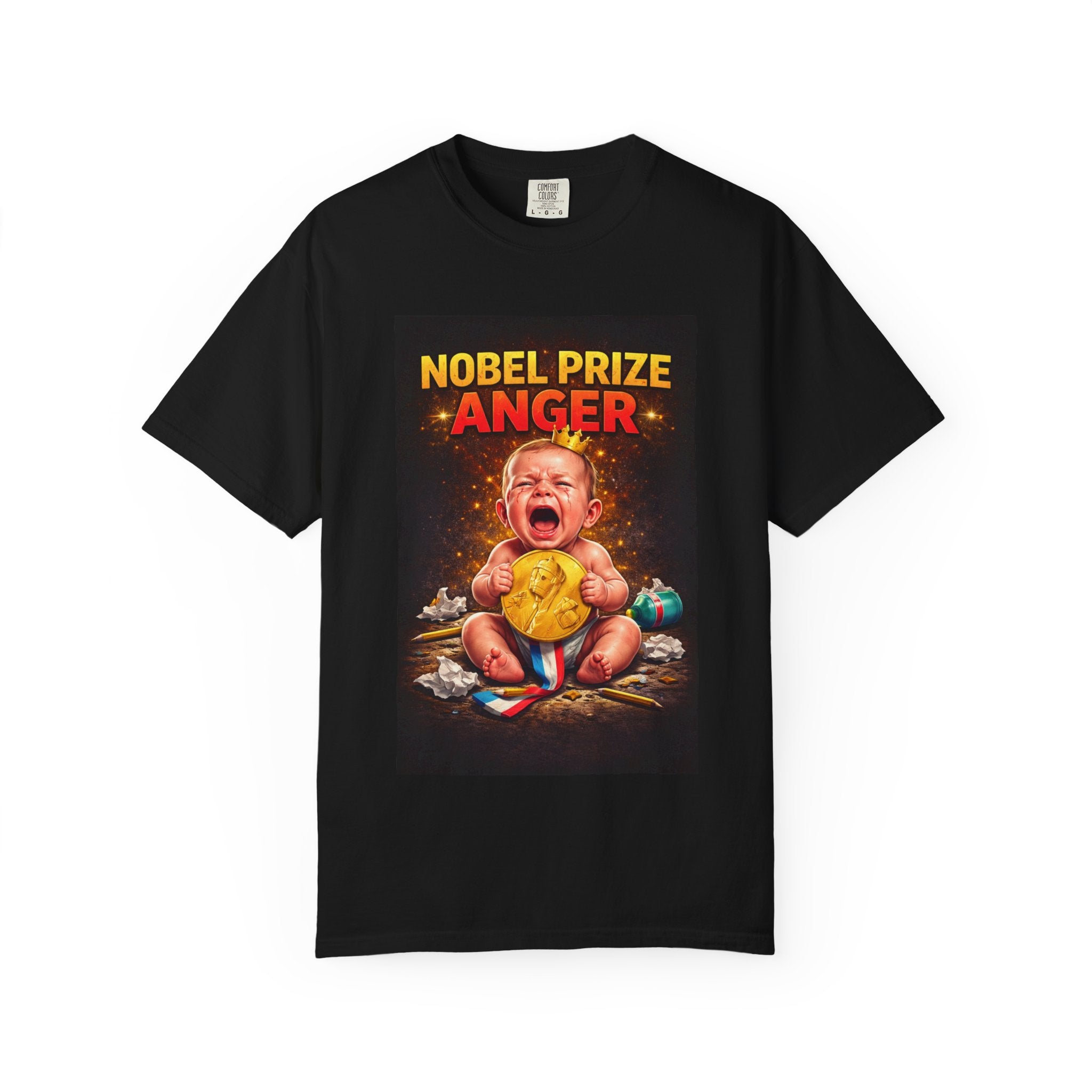 T-Shirt — "Nobel Prize Anger" Baby Cry Graphic Tee