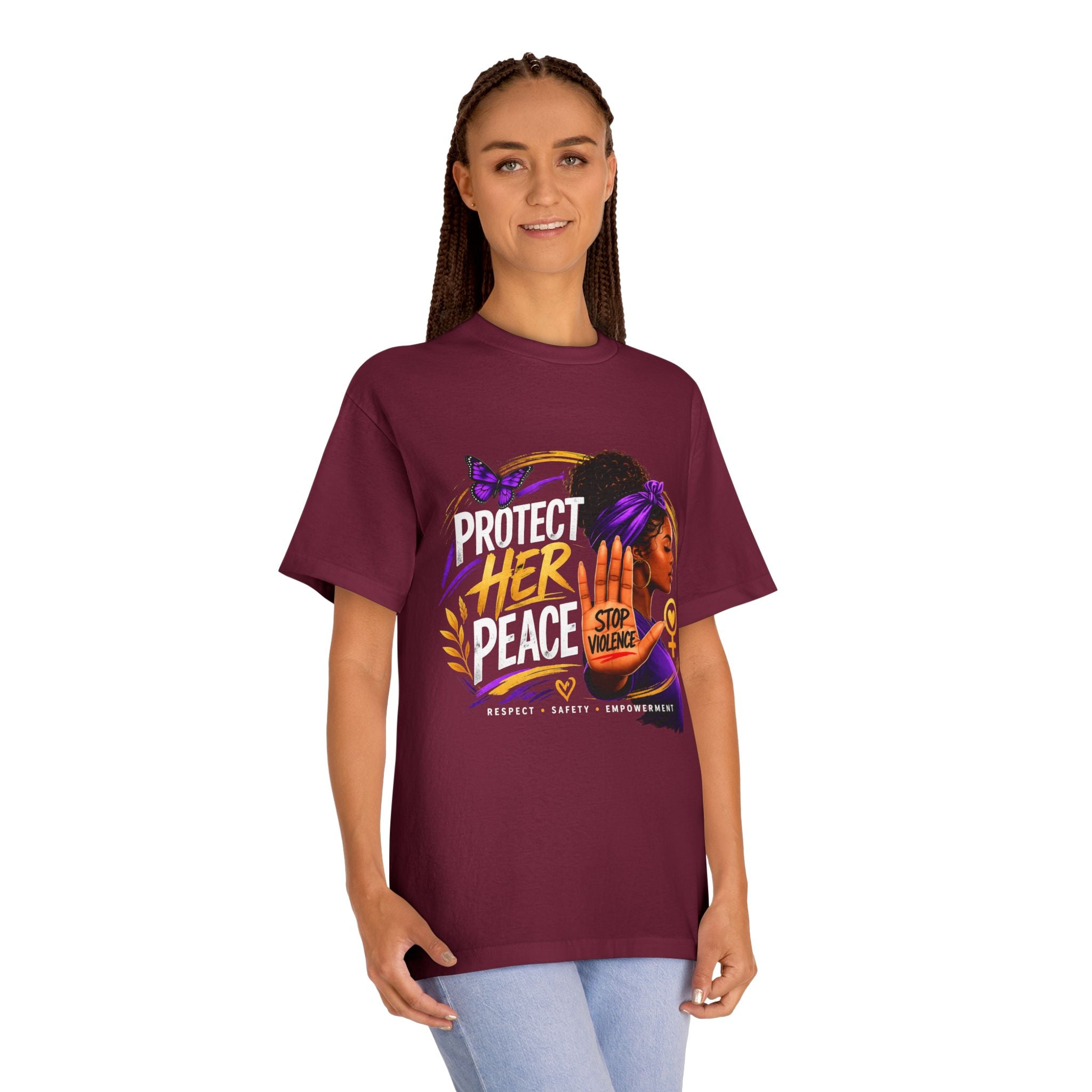 Protect Her Peace Tee — Stop Violence Women’s Awareness Shirt