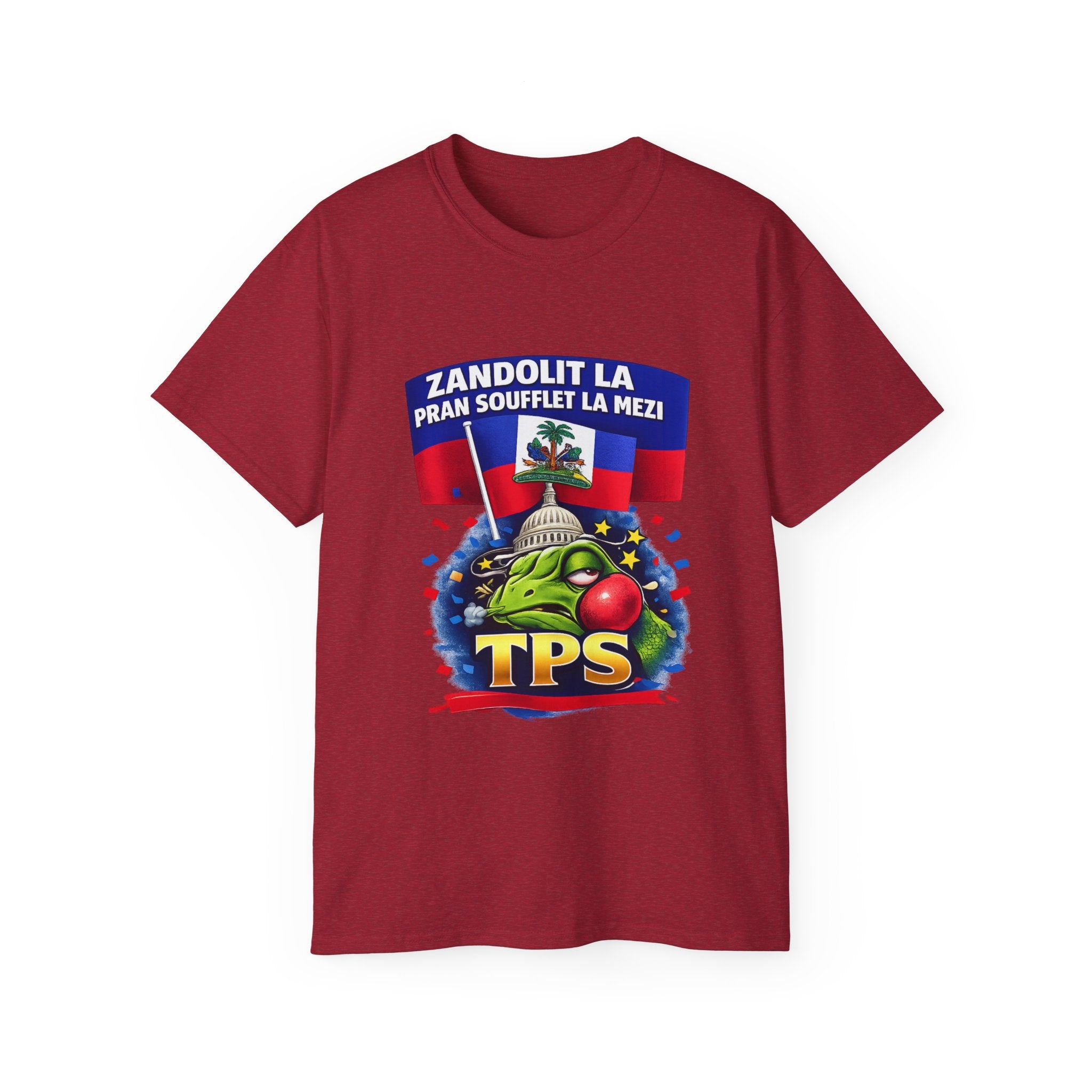 TPS Haitian Pride T-Shirt — “Zandolit La Pran Soufflet La Mezi” Graphic Tee