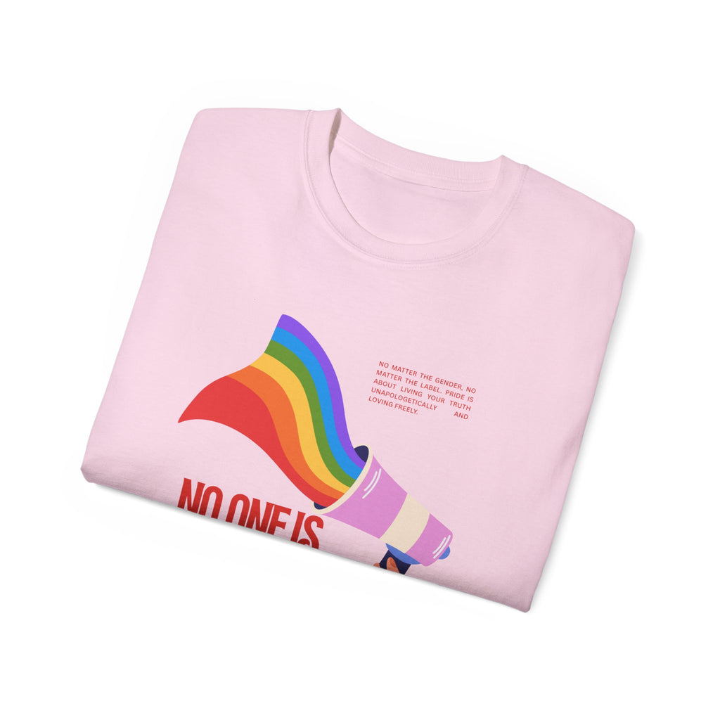 Pride Message Unisex Ultra Cotton Tee – "No One Is Free Until We All Are"