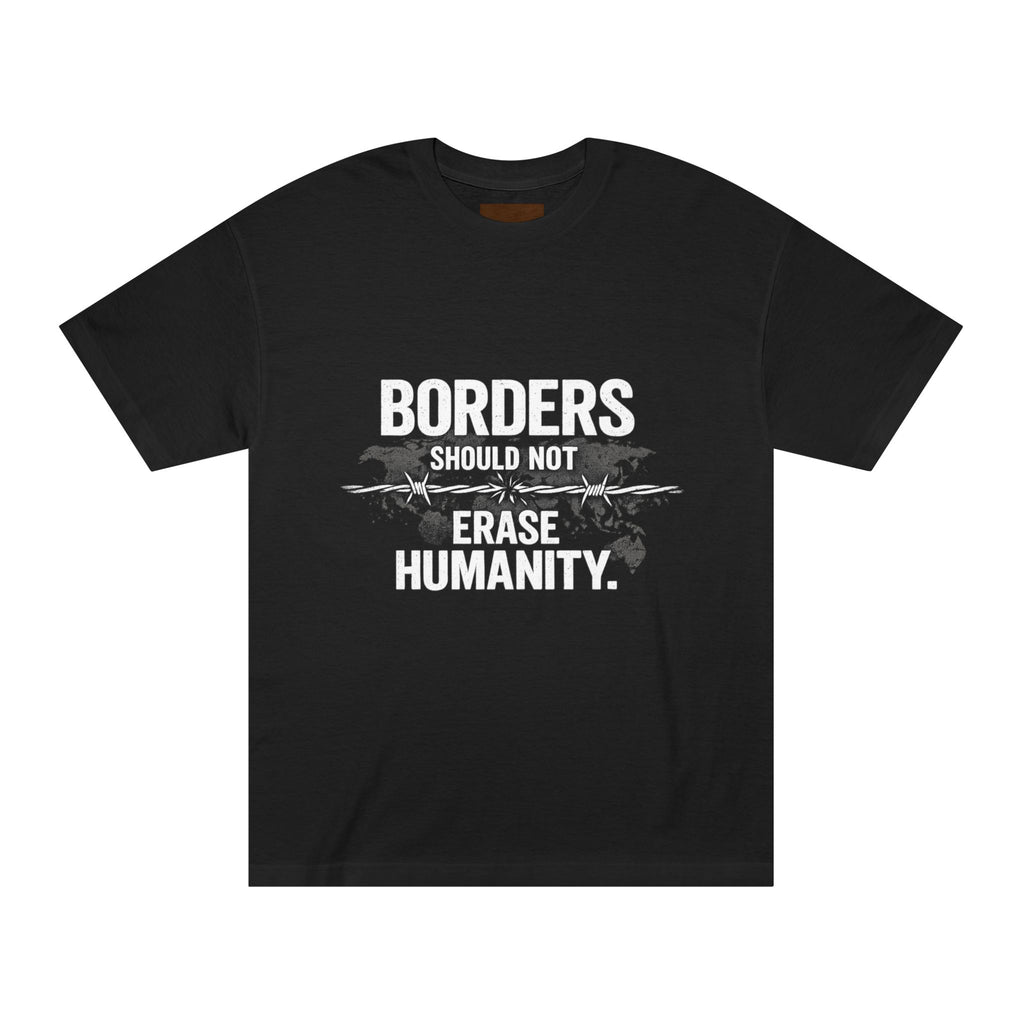 White Tee with Minimal Black Ink Blot Graphic