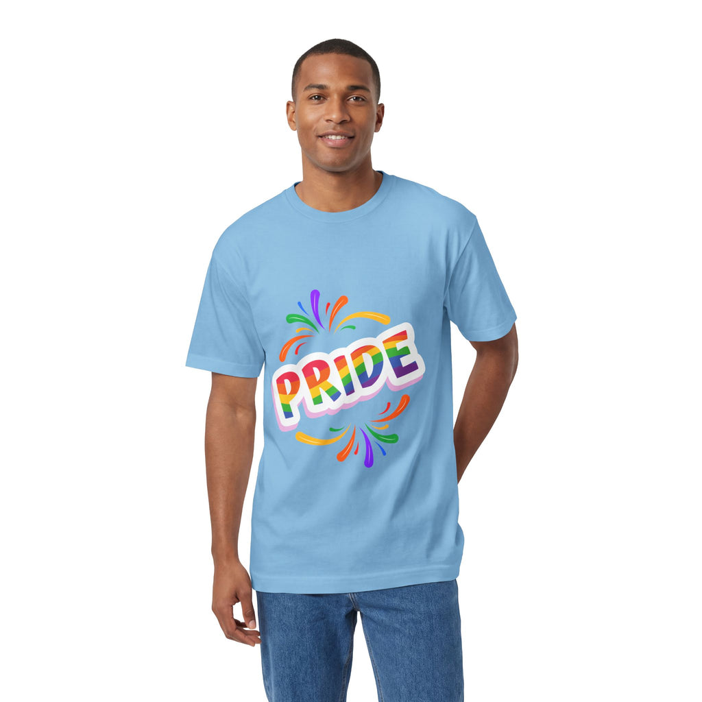 Pride Rainbow Graphic Tee — Colorful "PRIDE" Celebration T-Shirt for LGBTQ+ Events