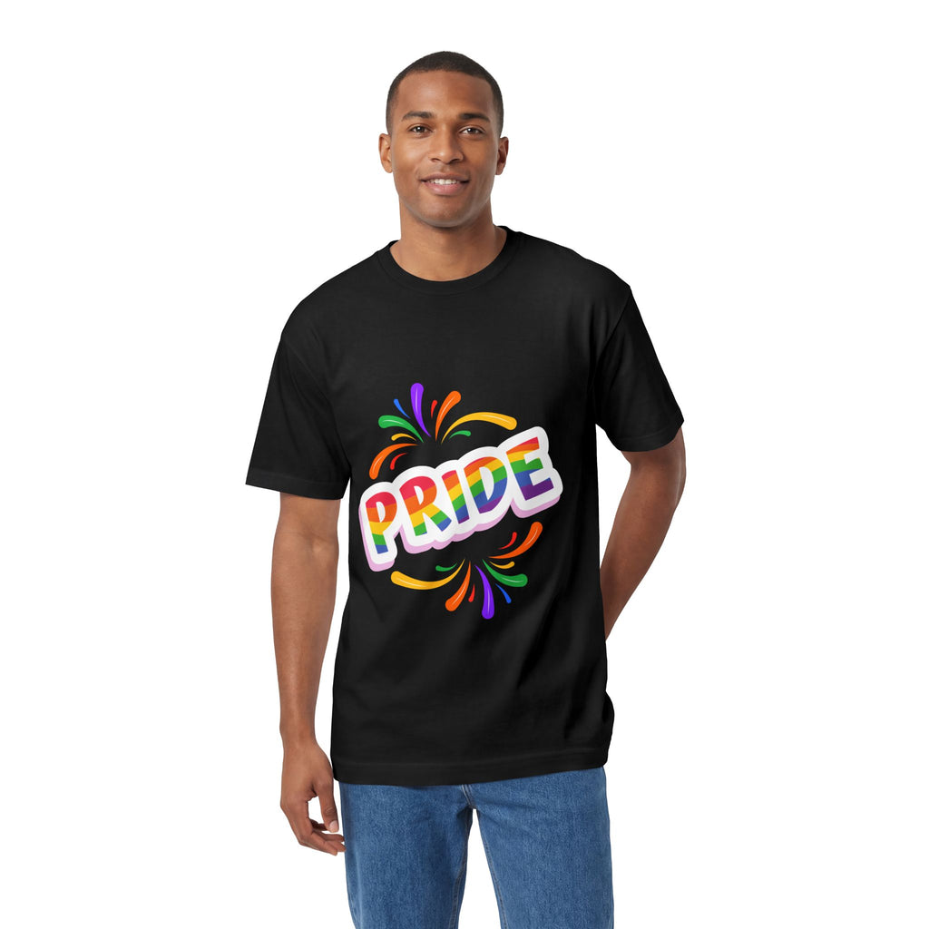 Pride Rainbow Graphic Tee — Colorful "PRIDE" Celebration T-Shirt for LGBTQ+ Events