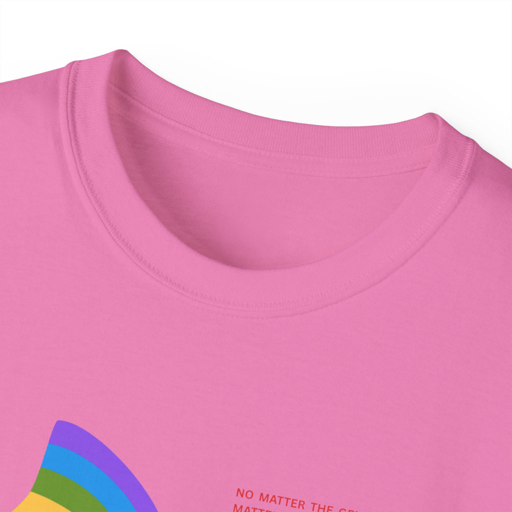 Pride Message Unisex Ultra Cotton Tee – "No One Is Free Until We All Are"